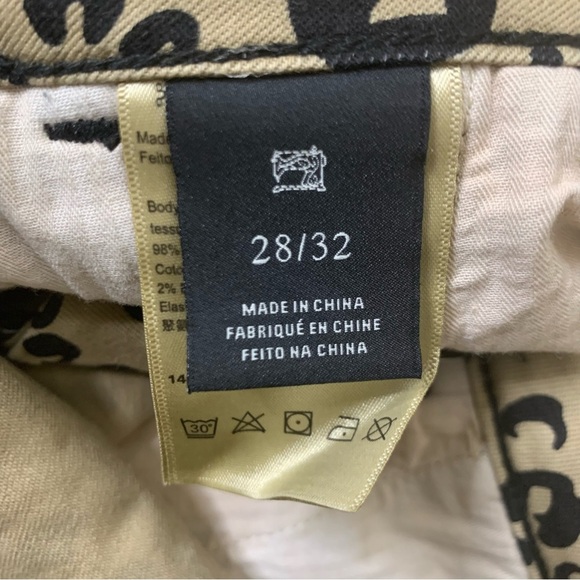 MAISON SCOTCH & SODA Expedition Express Mid Skinny Leopard Jeans Beige Sz 28/32 - Picture 10 of 12